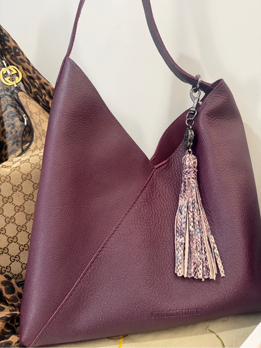 Portland Leather OS Plum Naomi